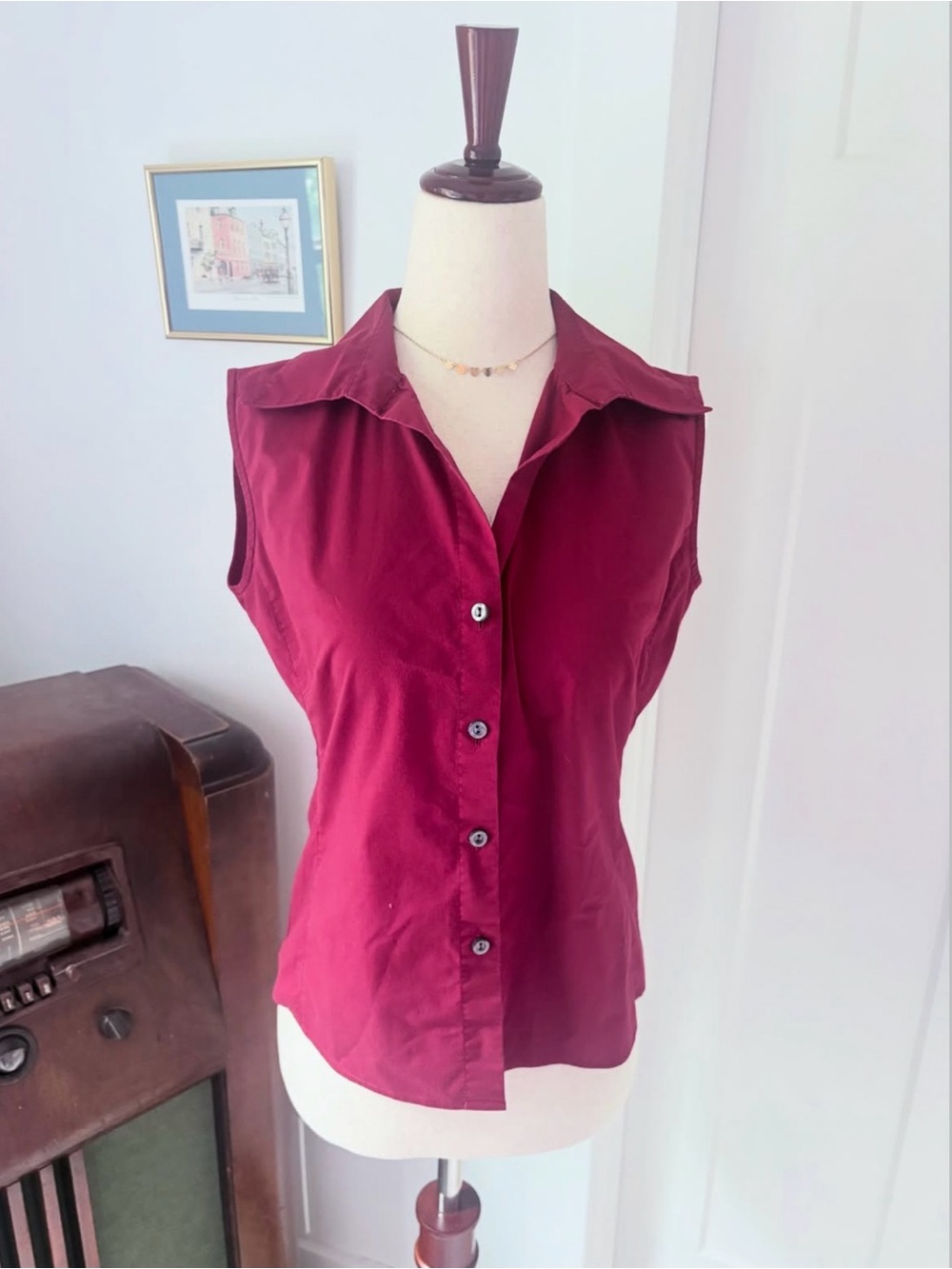 ♡ vintage New York & Company sleeveless button-up top